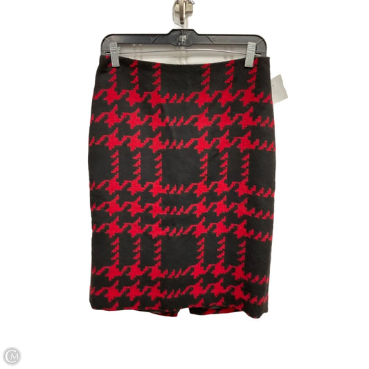 Skirt Midi By Talbots In Black & Red, Size: 4