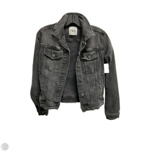 Jacket Denim By Zara In Black, Size: S