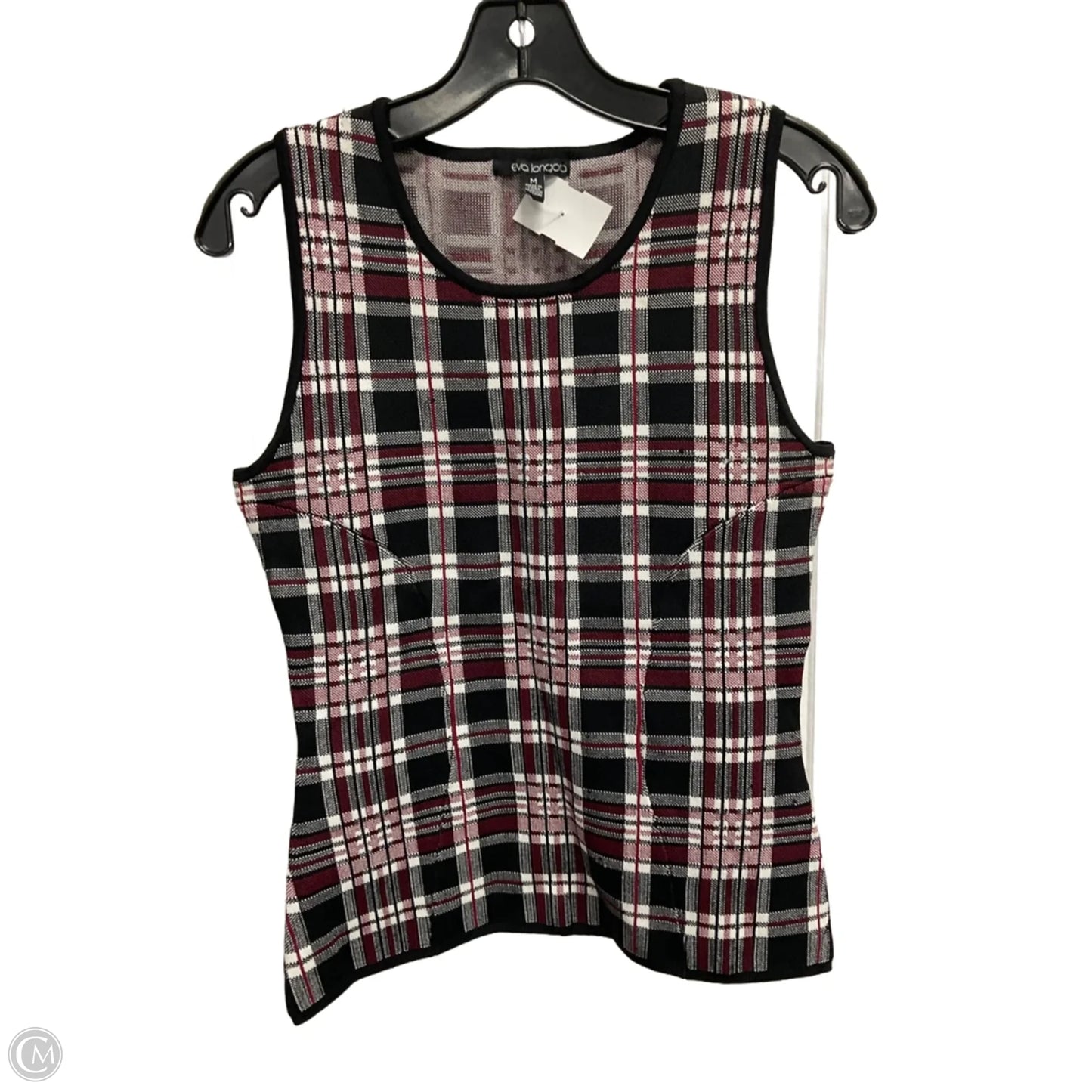 Top Sleeveless By Clothes Mentor In Plaid Pattern, Size: M