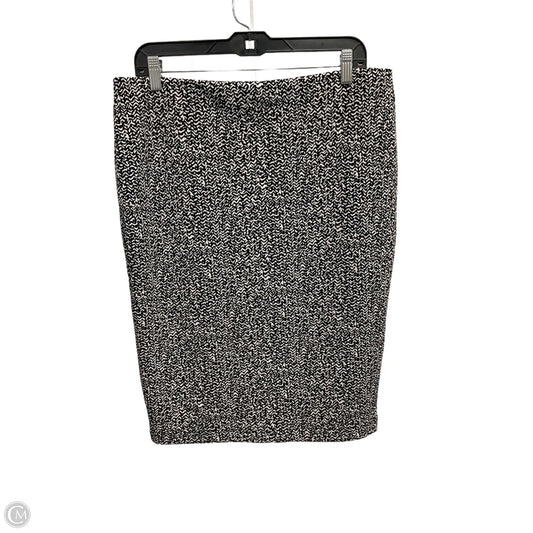 Skirt Midi By Vince Camuto In Black & Cream, Size: L