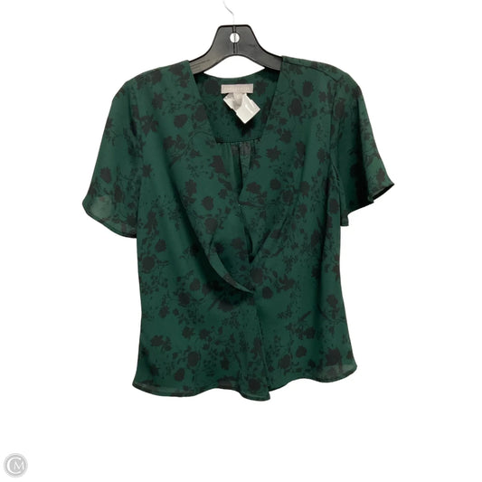 Blouse Short Sleeve By Chelsea 28 In Green, Size: Xs