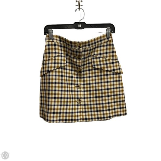 Skirt Mini & Short By H&m In Plaid Pattern, Size: 8