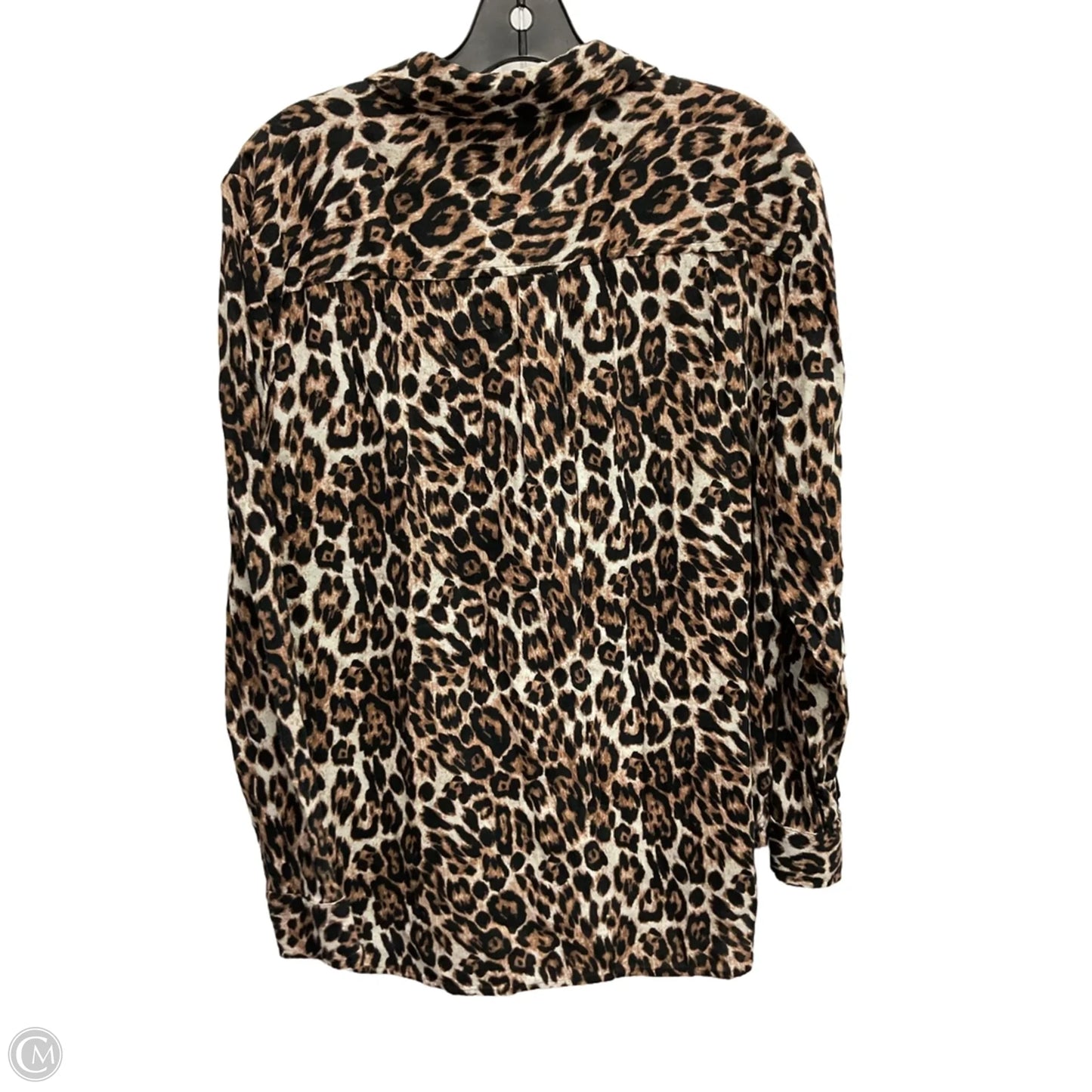 Top Long Sleeve By West Bound In Animal Print, Size: L