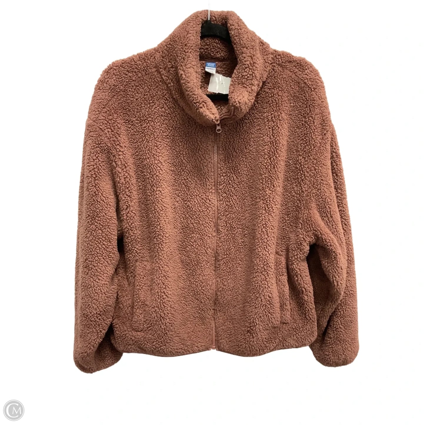Jacket Faux Fur & Sherpa By Old Navy In Brown, Size: Xl