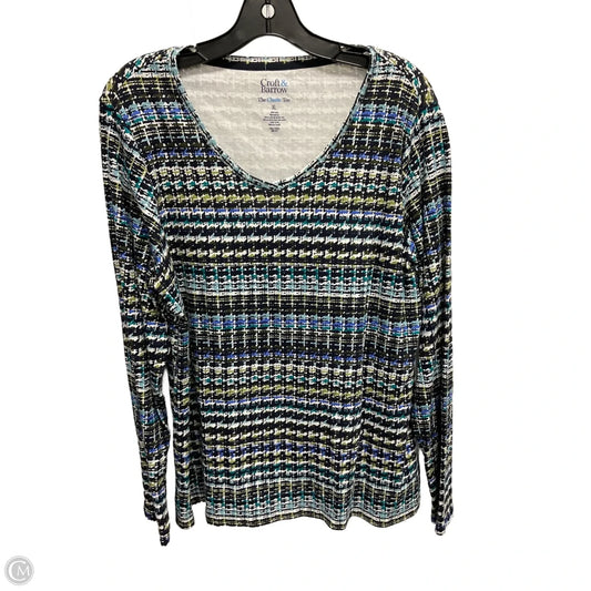 Top Long Sleeve Basic By Croft And Barrow In Multi-colored, Size: Xl