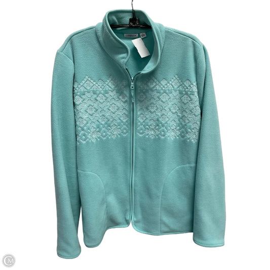 Jacket Fleece By Croft And Barrow In Aqua, Size: Xl