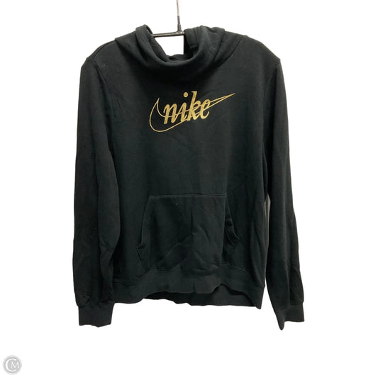 Athletic Sweatshirt Hoodie By Nike Apparel In Black, Size: M