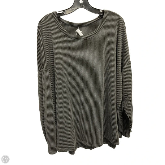 Top Long Sleeve By Maurices In Grey, Size: 2x