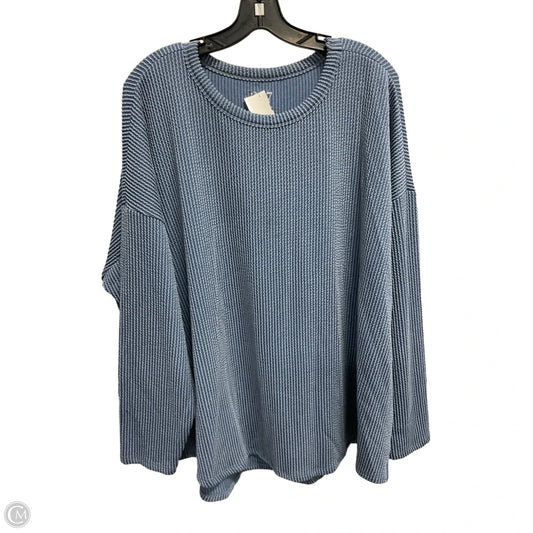 Top Long Sleeve By Maurices In Blue, Size: 2x