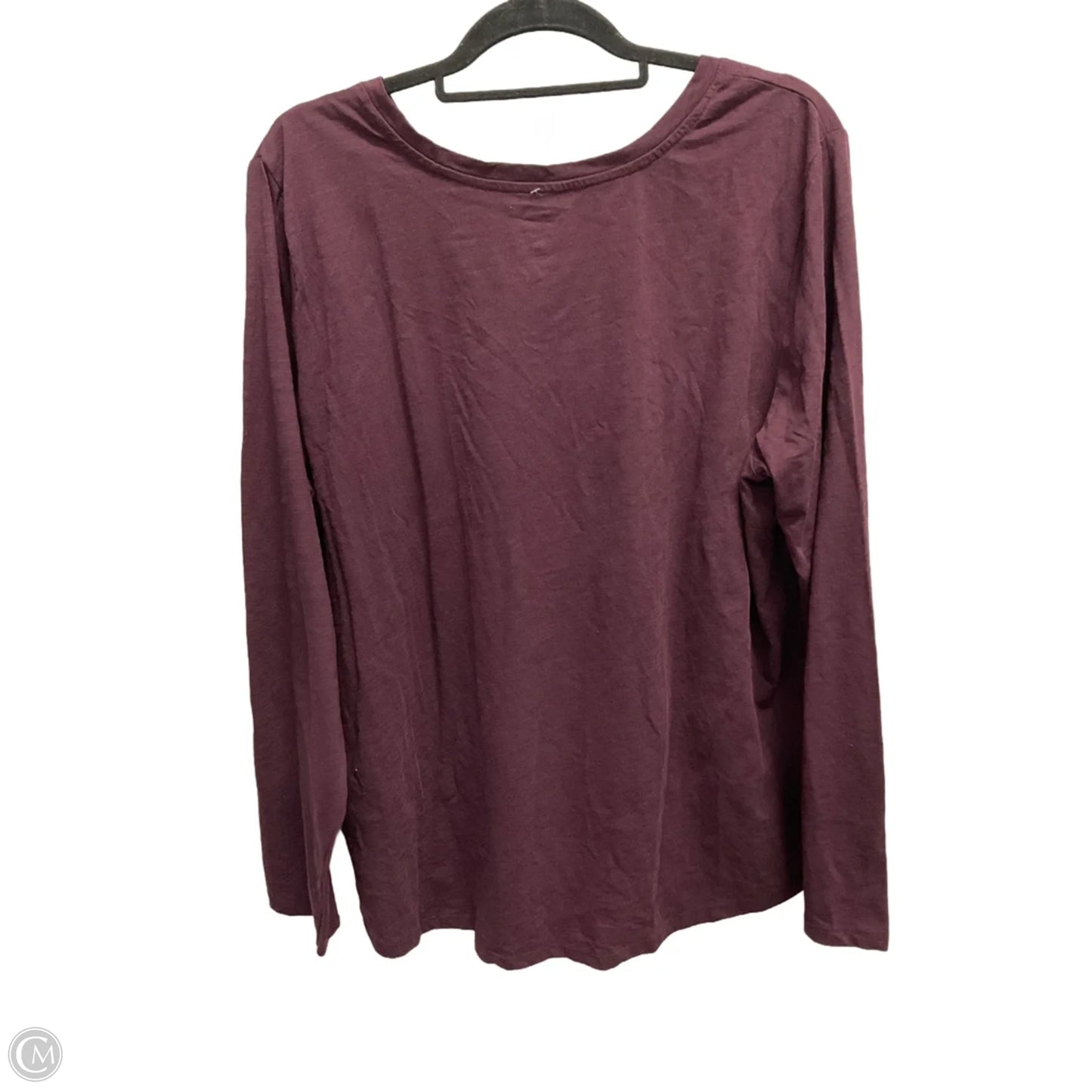 Top Long Sleeve Basic By Sonoma In Purple, Size: 2x
