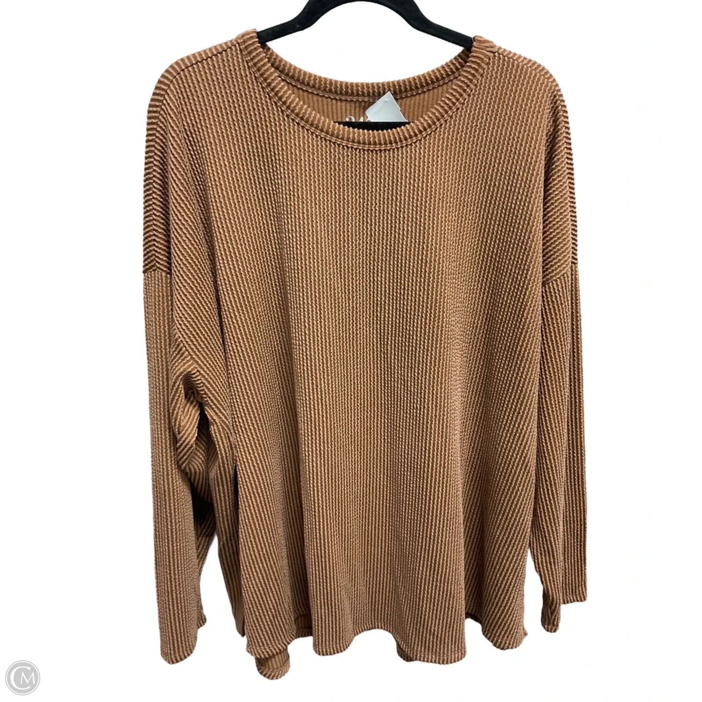 Top Long Sleeve By Maurices In Brown, Size: 2x