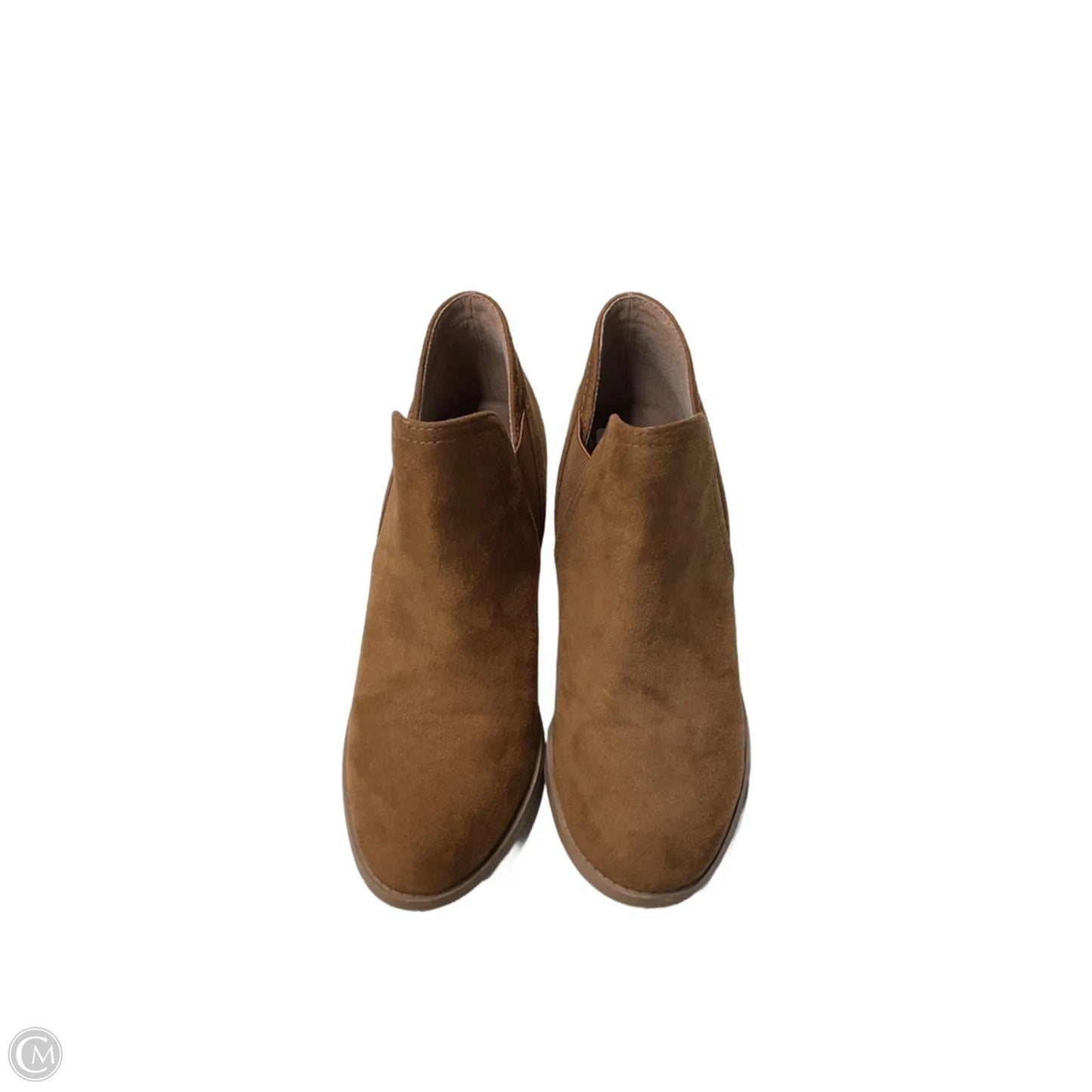 Boots Ankle Heels By Clothes Mentor In Brown, Size: 8.5