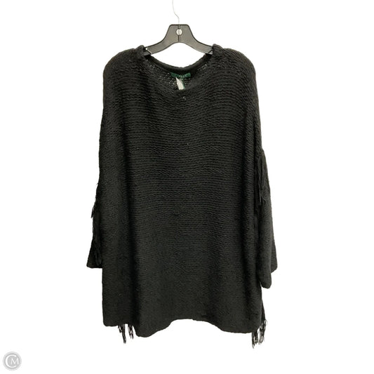 Poncho By Lauren By Ralph Lauren In Black, Size: Osfm