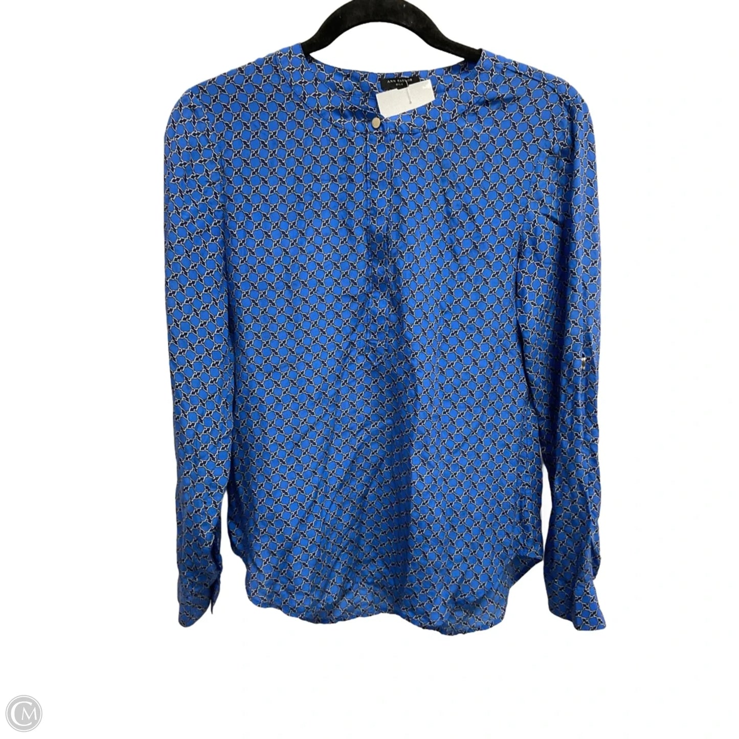 Top Long Sleeve By Ann Taylor In Blue, Size: Xs