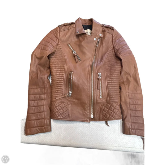 Jacket Leather By Cma In Brown, Size: Xs