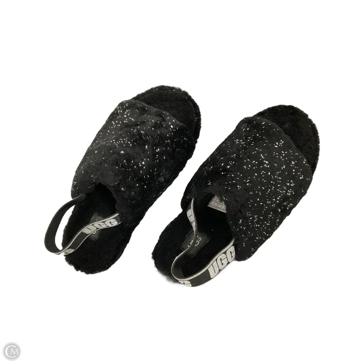 Slippers Designer By Ugg In Black, Size: 7