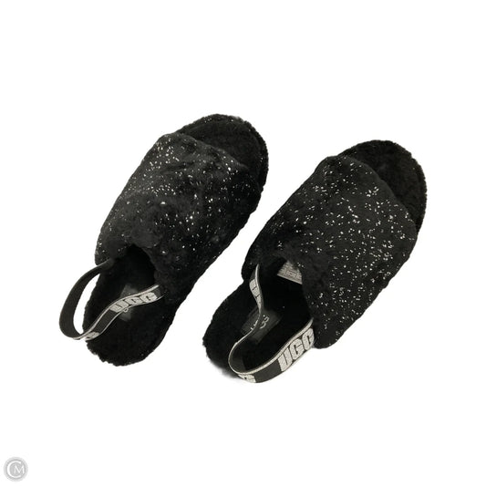 Slippers Designer By Ugg In Black, Size: 7