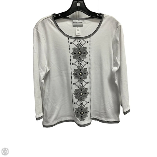 Top Long Sleeve By Alfred Dunner In White, Size: Mp