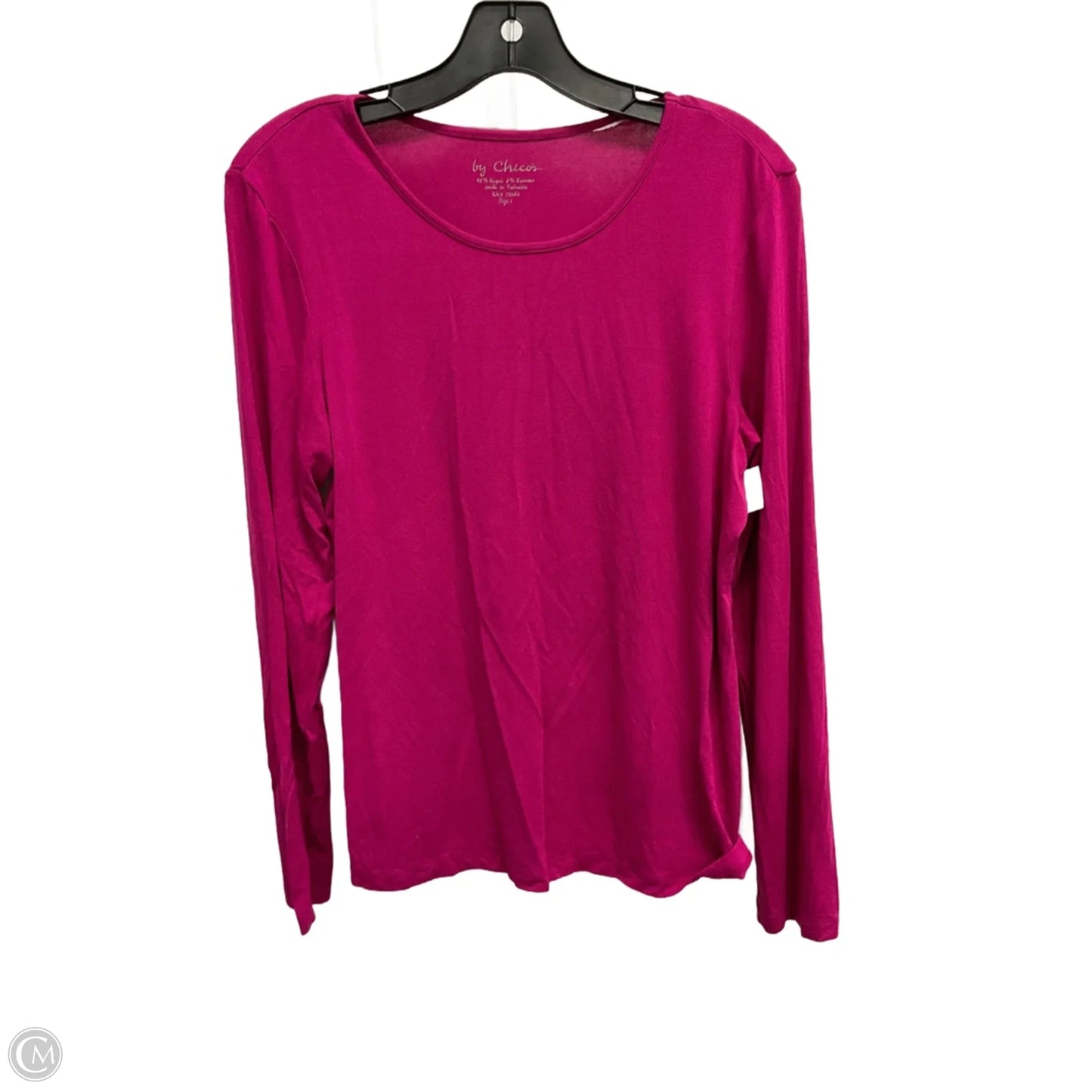 Top Long Sleeve Basic By Chicos In Pink, Size: M