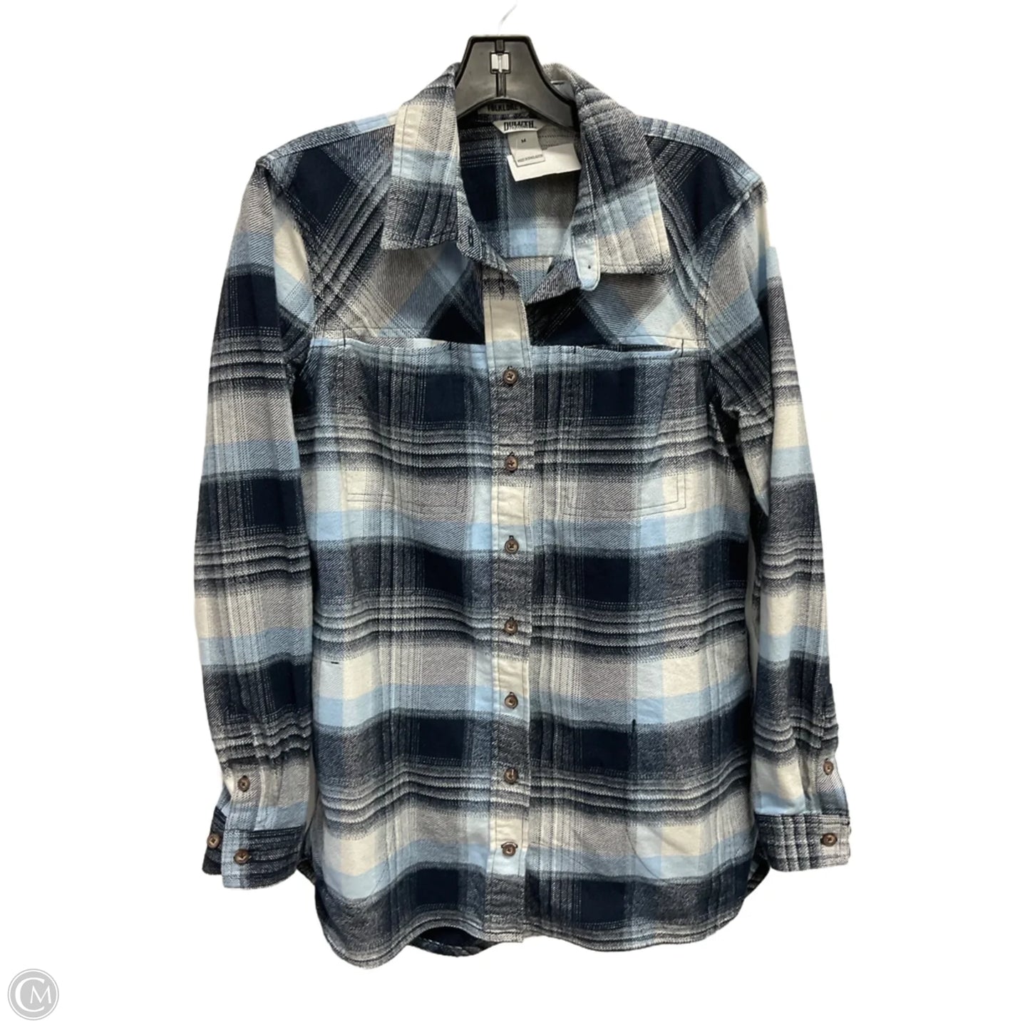 Jacket Shirt By Duluth Trading In Blue, Size: M