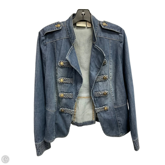 Jacket Denim By Chicos In Blue, Size: S