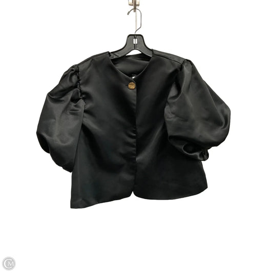 Blouse Short Sleeve By Clothes Mentor In Black, Size: L
