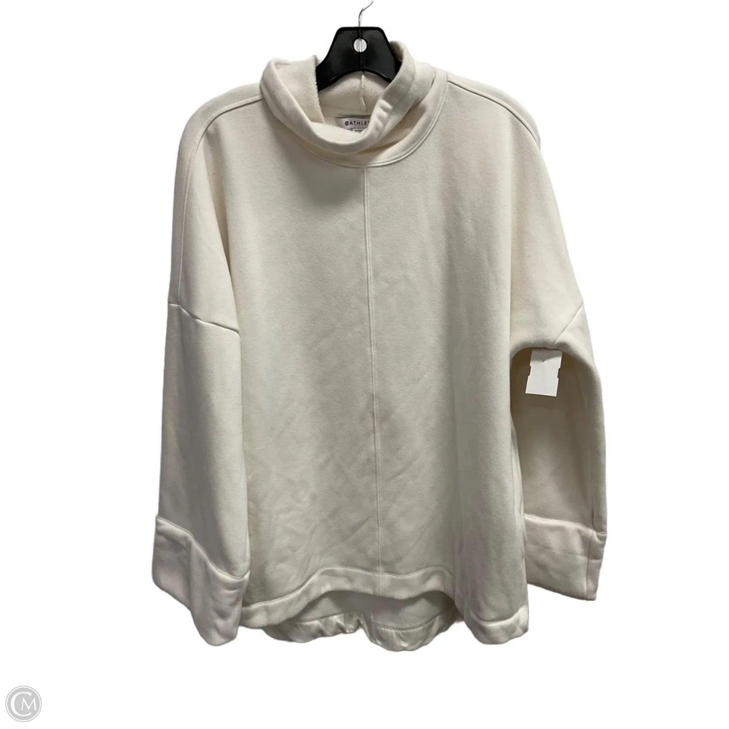 Sweatshirt Collar By Athleta In White, Size: M