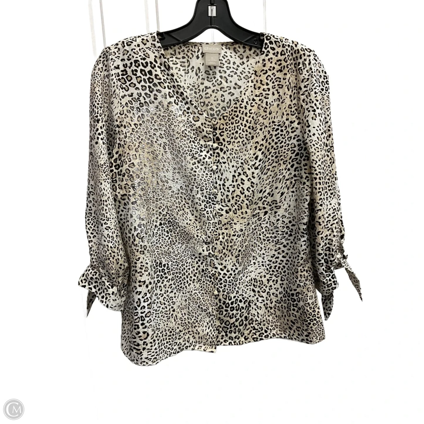 Top Long Sleeve By Chicos In Animal Print, Size: S