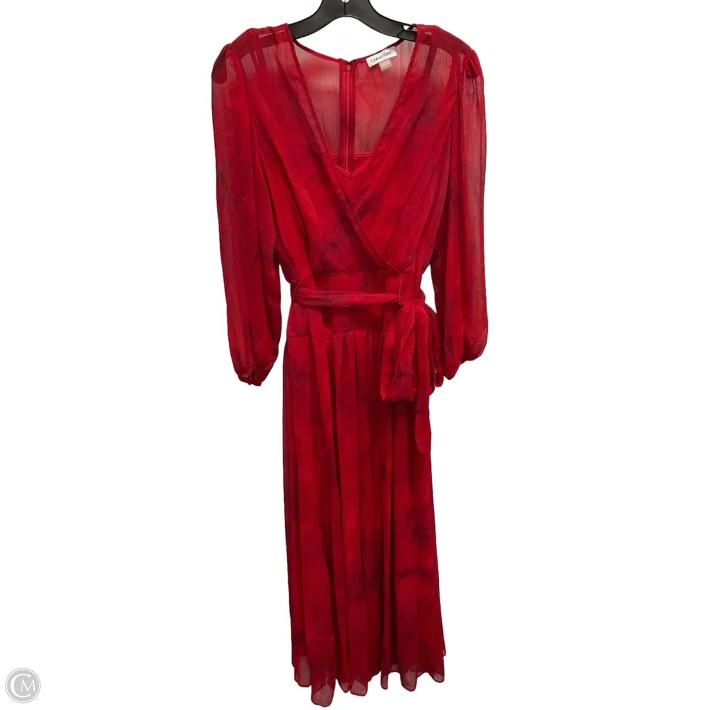 Dress Casual Maxi By Calvin Klein In Red, Size: L