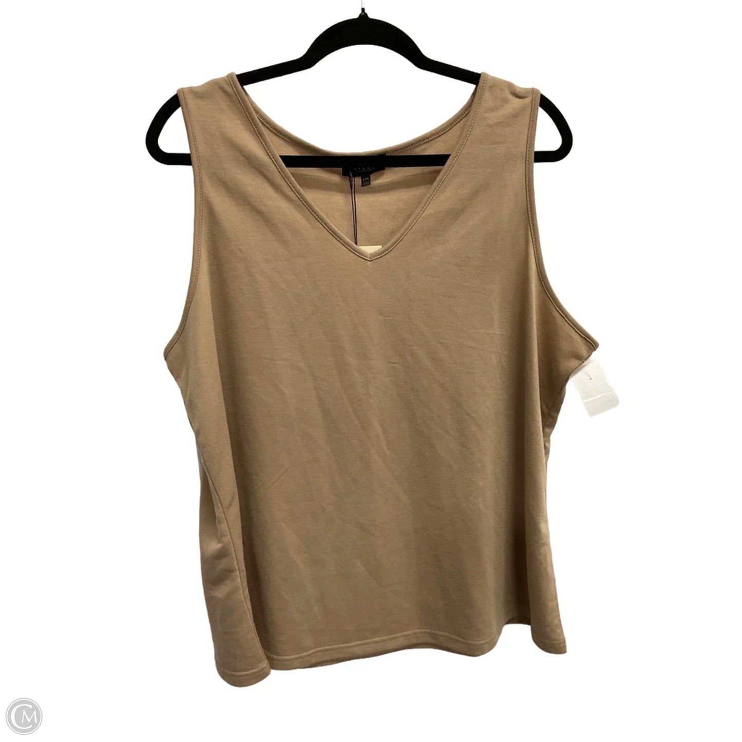 Top Sleeveless Basic By Not Your Daughters Jeans In Tan, Size: L