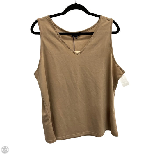 Top Sleeveless Basic By Not Your Daughters Jeans In Tan, Size: L