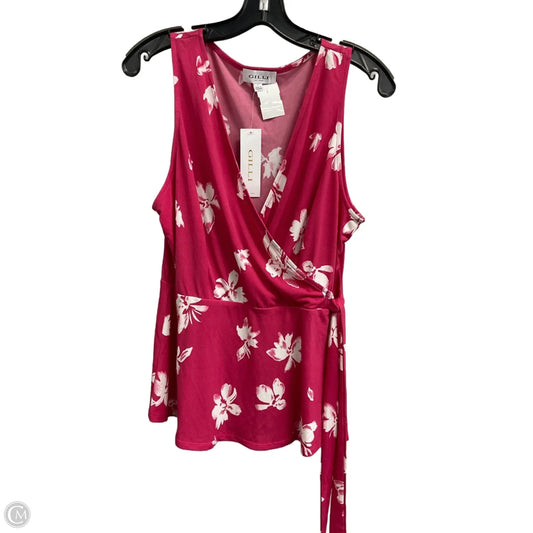 Top Sleeveless By Gilli In Floral Print, Size: L