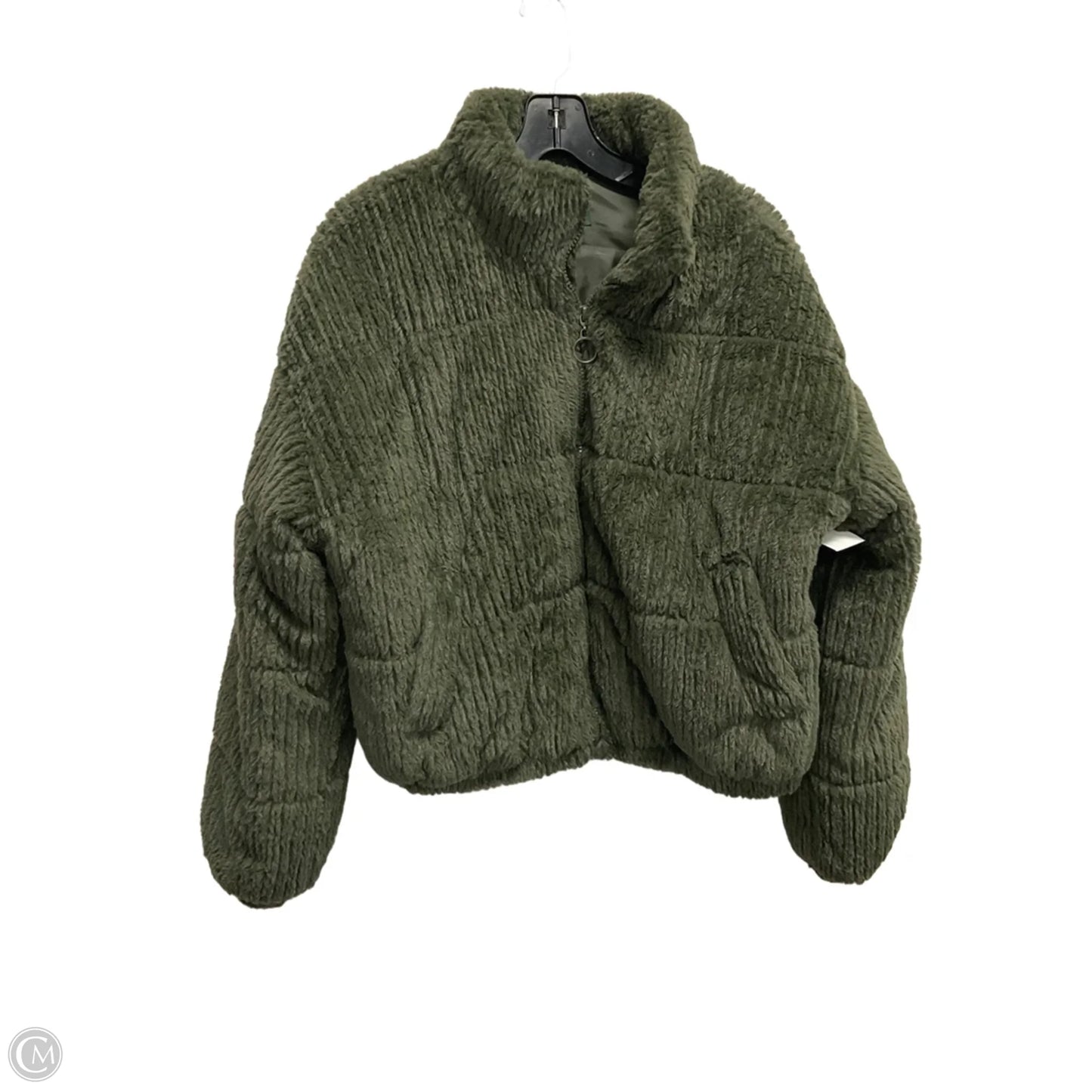 Coat Faux Fur & Sherpa By Wild Fable In Green, Size: S