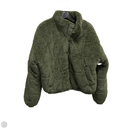Coat Faux Fur & Sherpa By Wild Fable In Green, Size: S
