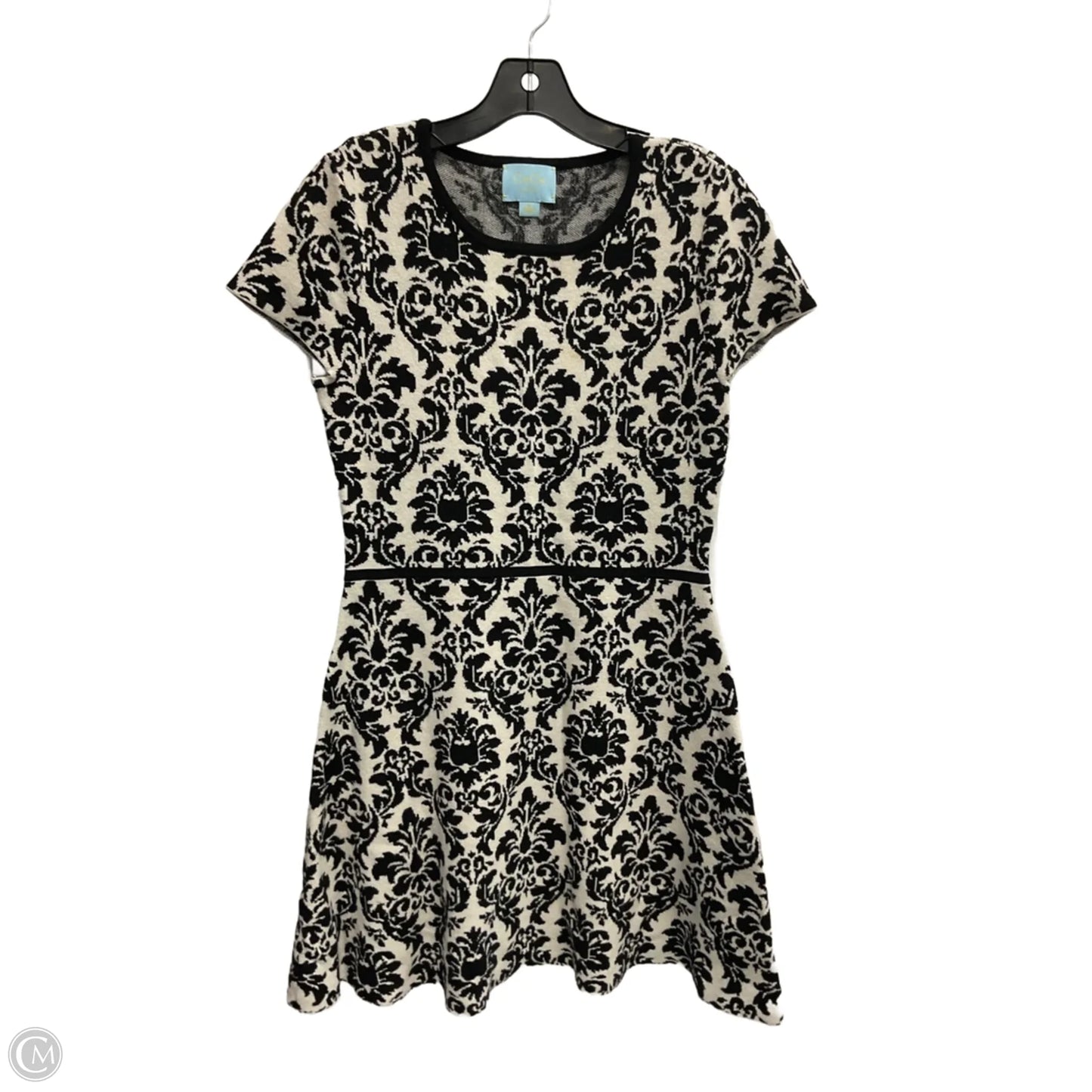 Dress Sweater By Cece In Black & White, Size: M