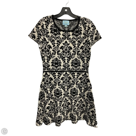 Dress Sweater By Cece In Black & White, Size: M