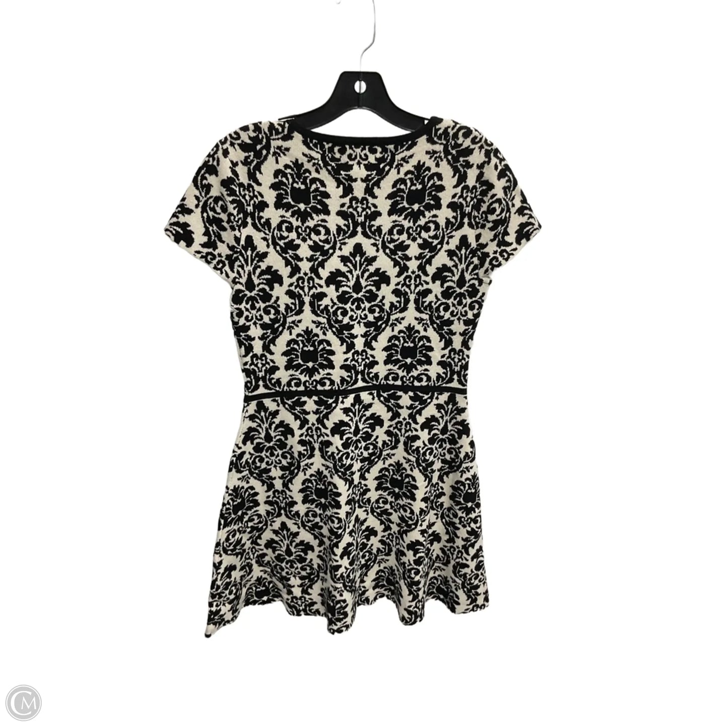 Dress Sweater By Cece In Black & White, Size: M