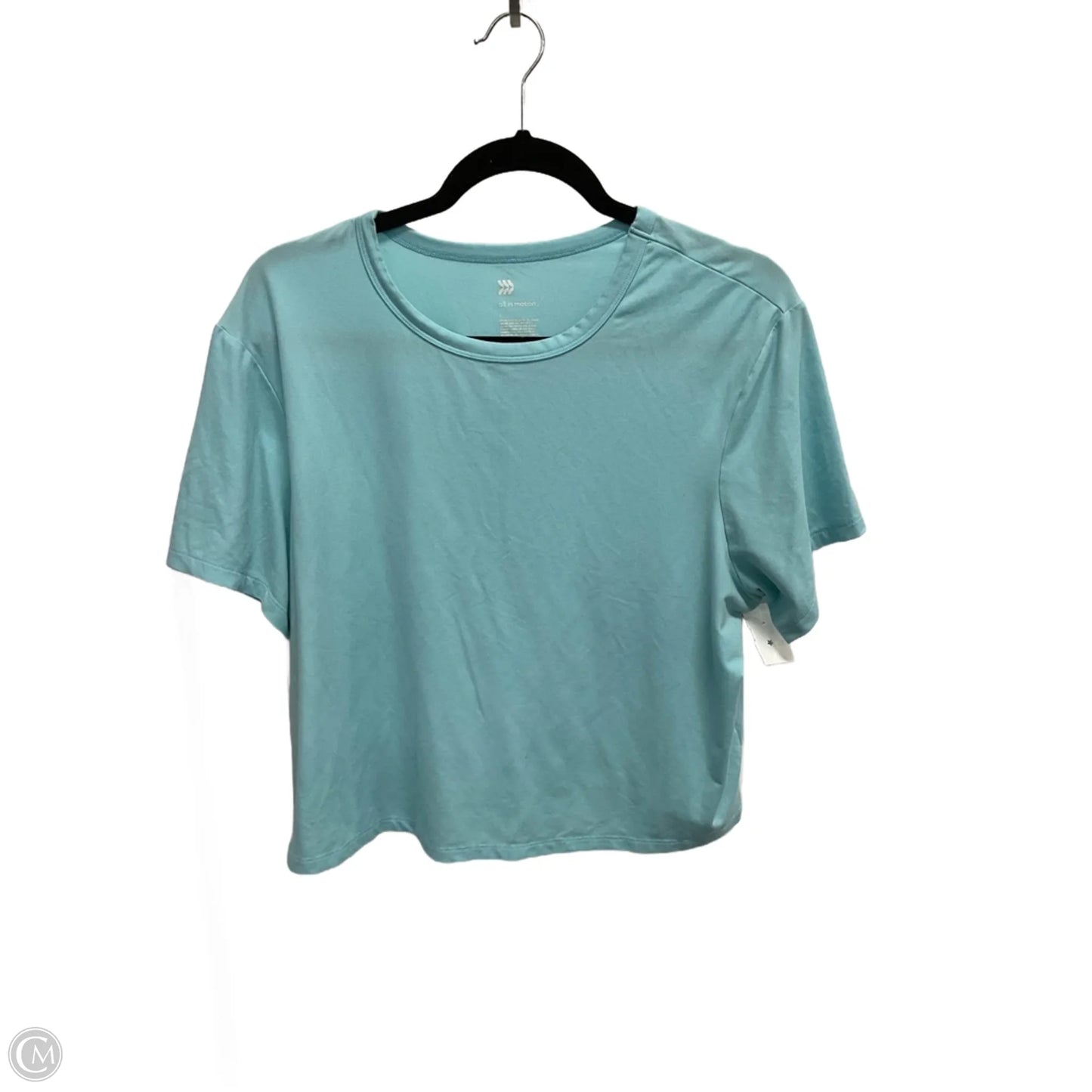 Top Short Sleeve Basic By All In Motion In Blue, Size: L