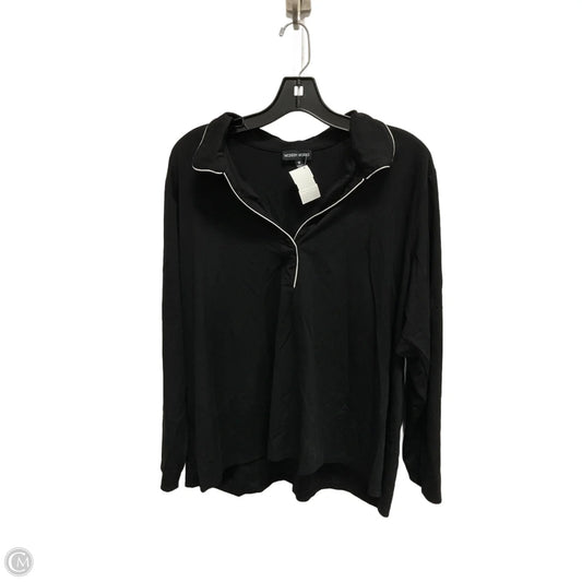 Top Long Sleeve By Modern Works In Black, Size: 1x