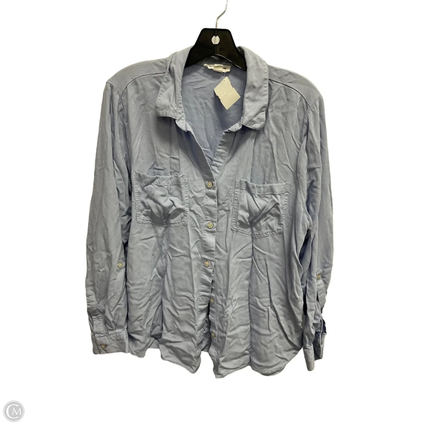 Top Long Sleeve By Beachlunchlounge In Blue, Size: Xl