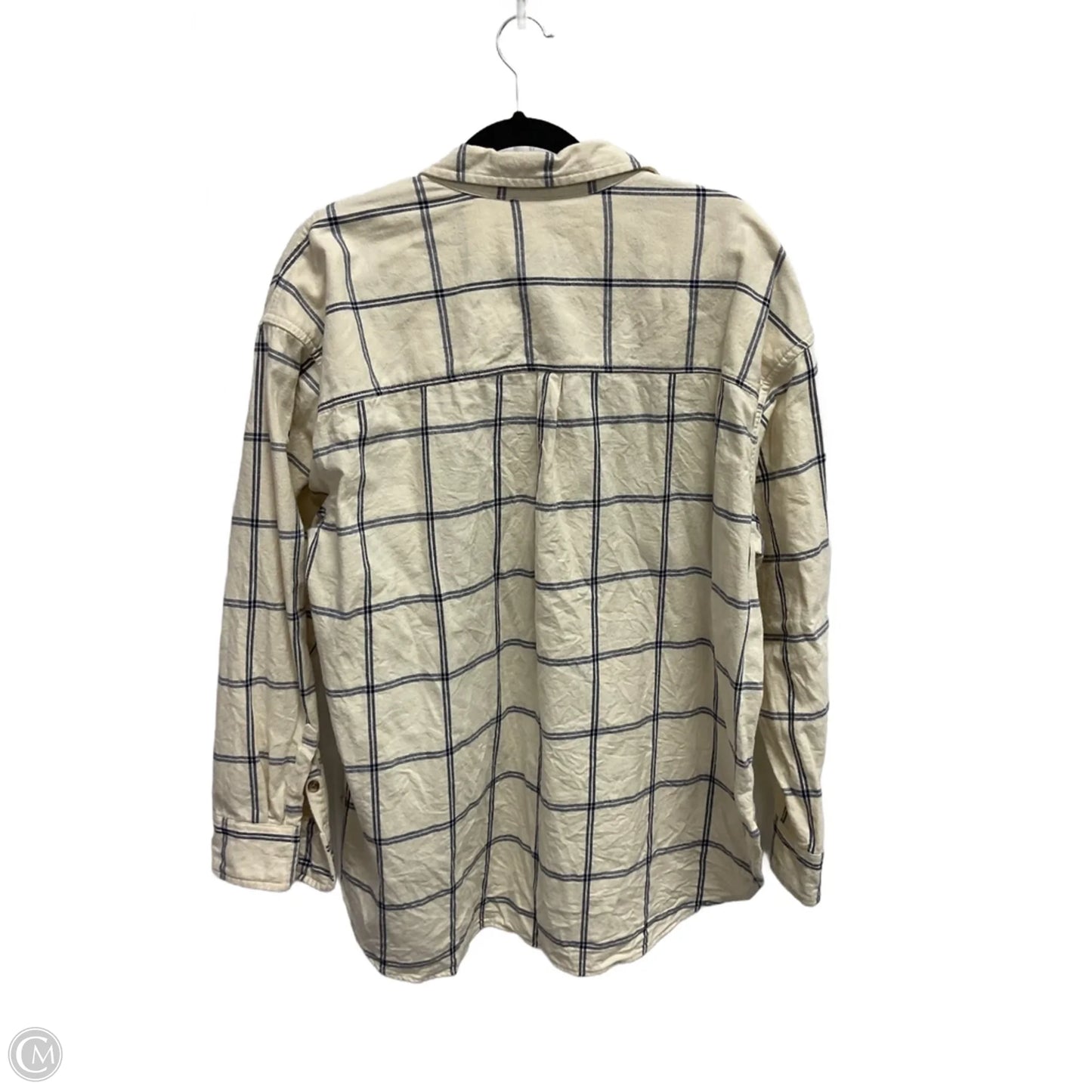 Top Long Sleeve By Universal Thread In Plaid Pattern, Size: Xl