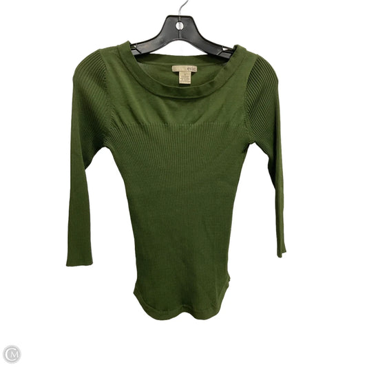 Top Long Sleeve By Evie In Green, Size: S