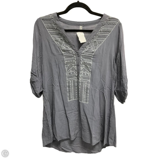Tunic Long Sleeve By Clothes Mentor In Grey, Size: S