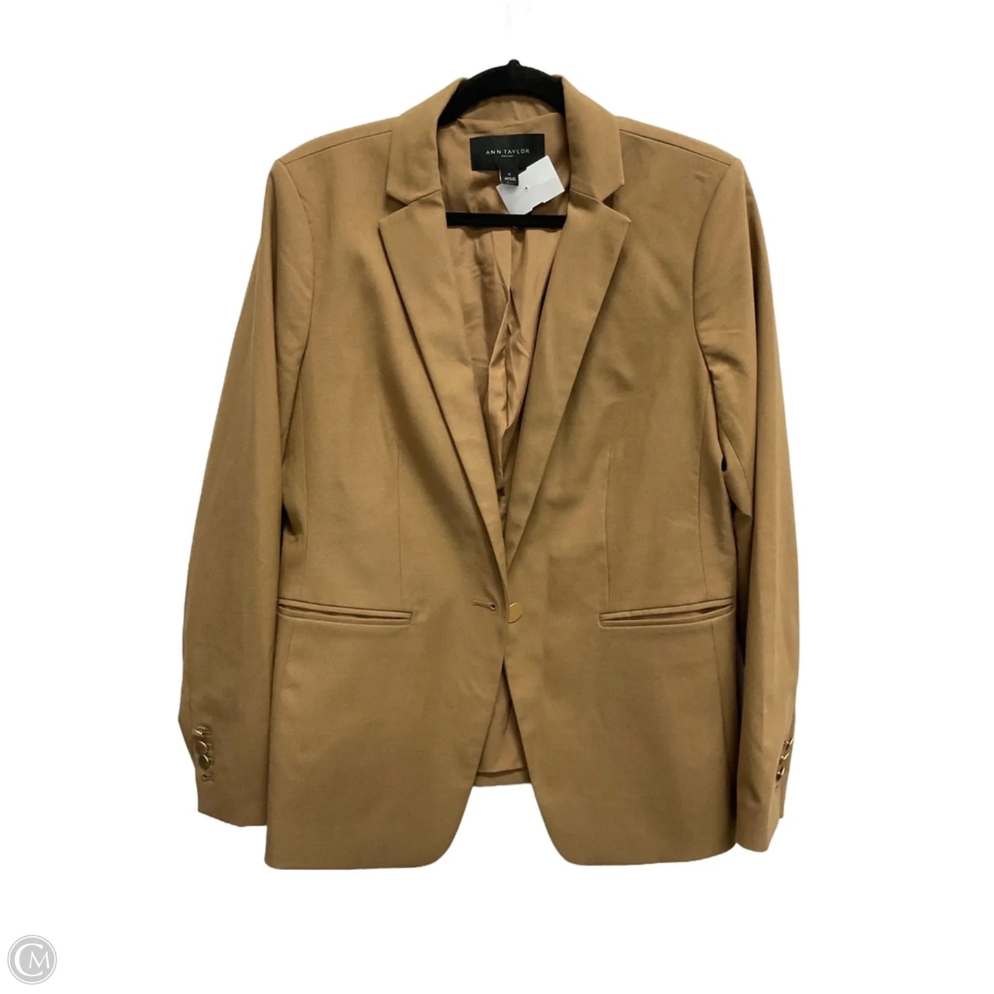 Blazer By Ann Taylor In Tan, Size: L