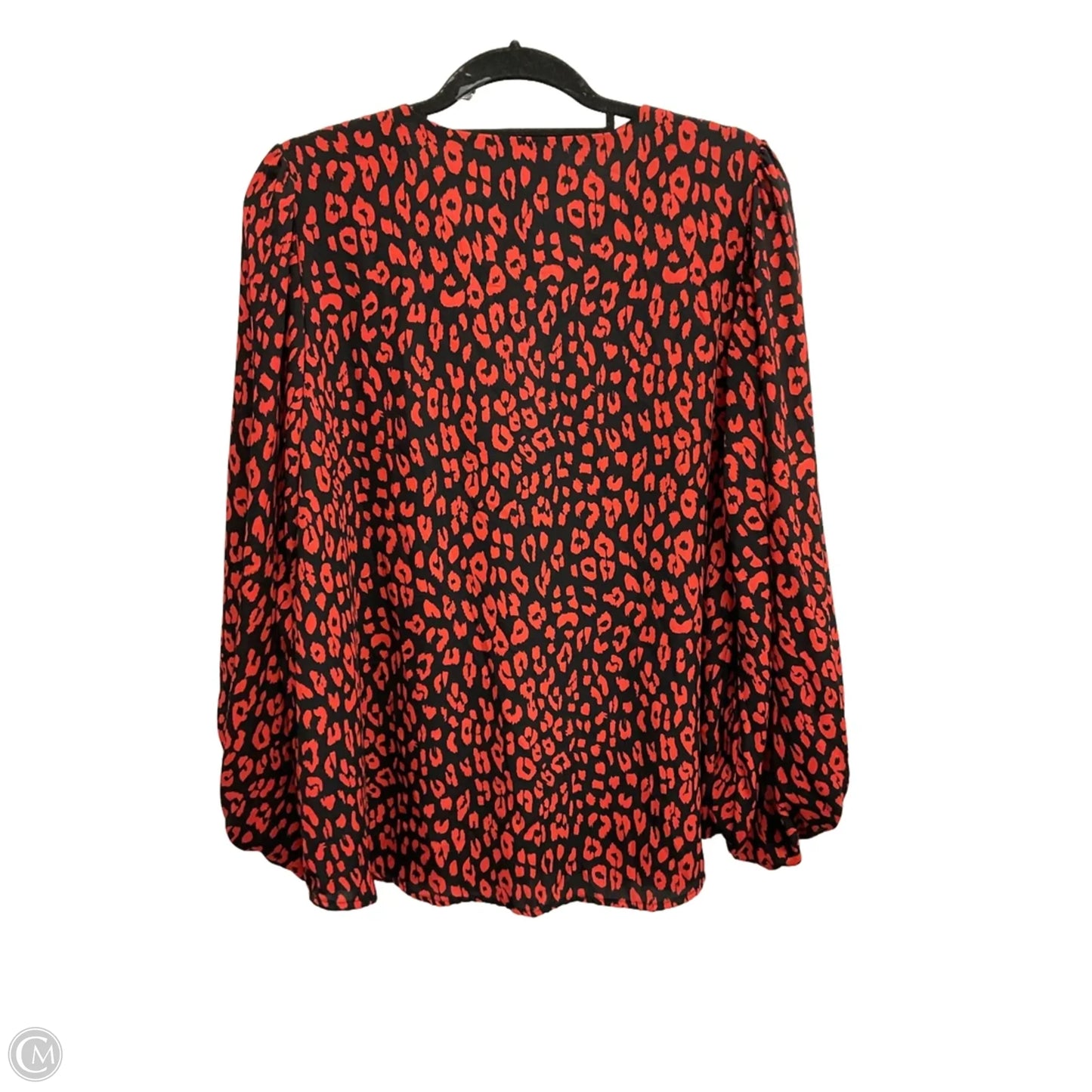Blouse Long Sleeve By Adrienne In Animal Print, Size: L