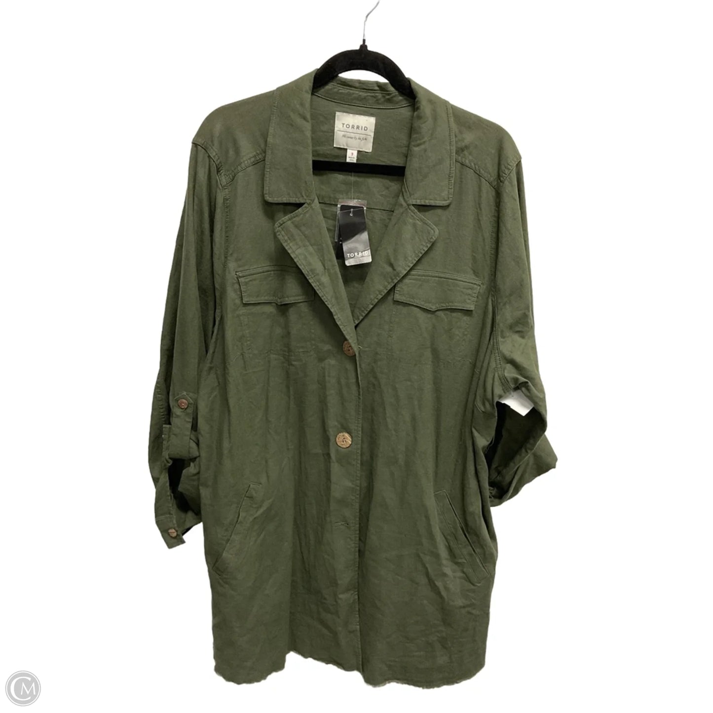 Jacket Other By Torrid In Green, Size: 3x