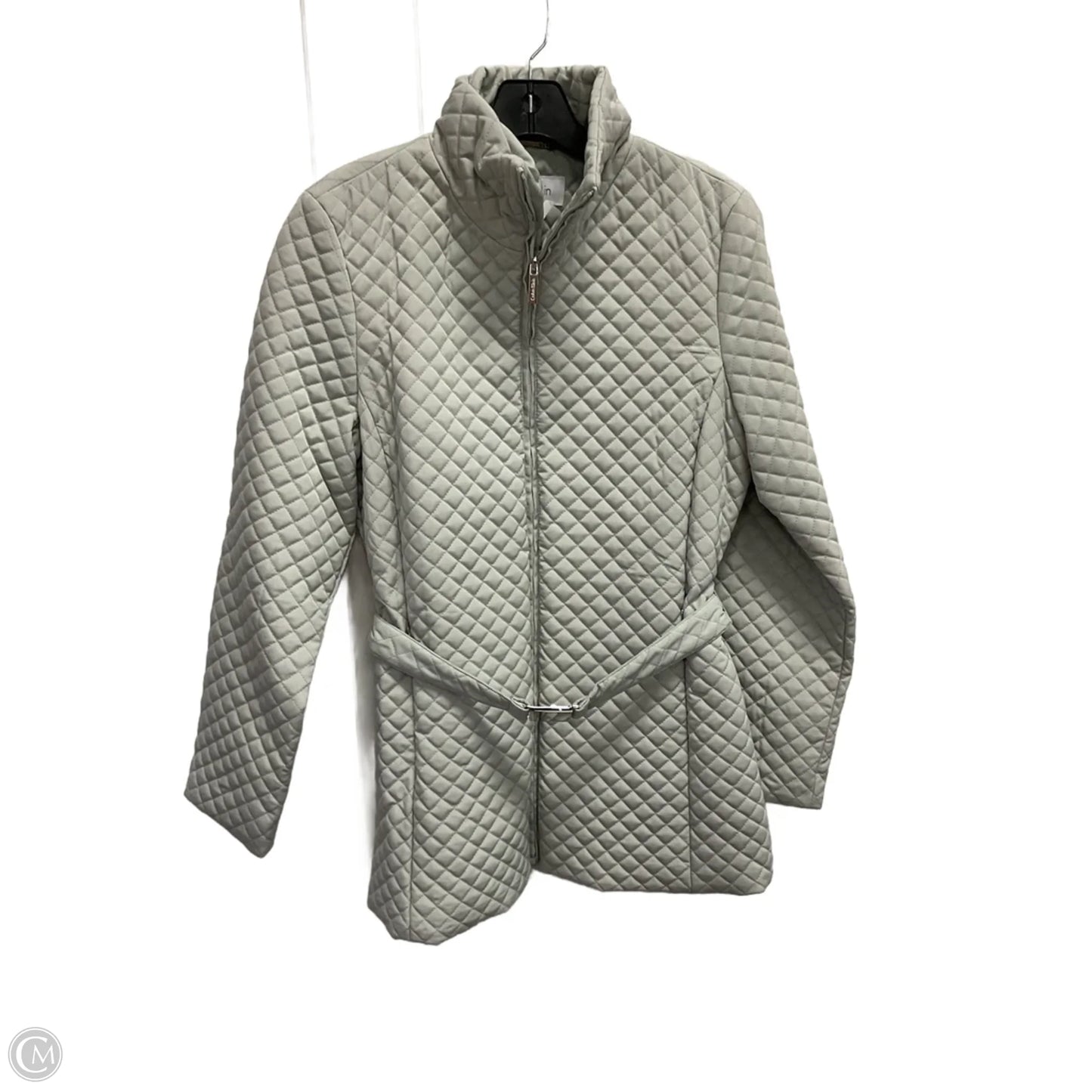 Jacket Puffer & Quilted By Calvin Klein In Grey, Size: S