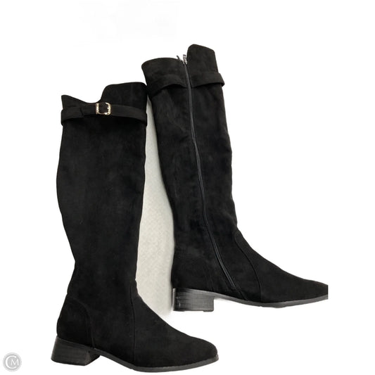 Boots Knee Heels By Clothes Mentor In Black, Size: 10