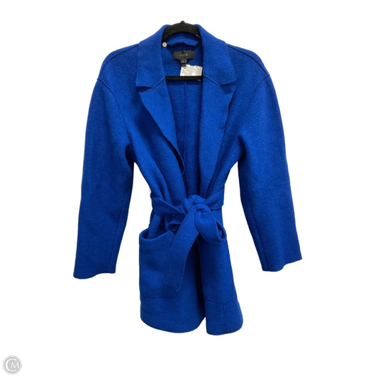 Coat Wool By J. Crew In Blue, Size: S