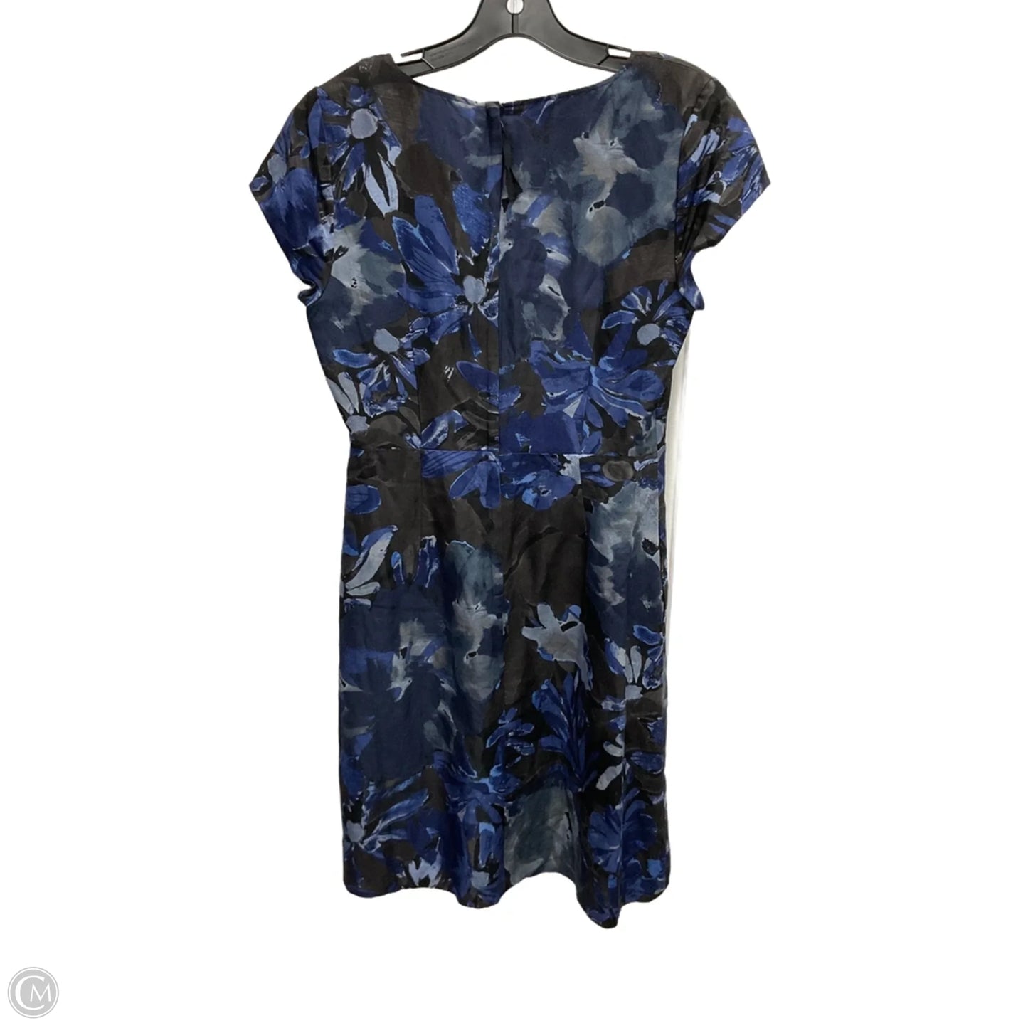 Dress Casual Midi By Banana Republic In Black & Blue, Size: 4p